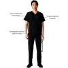 imageMembers Only Brighton VNeck Mens Scrubs Top with Pockets  Medical Scrubs for Men  Hospital Uniform  Stretch FabricBlack