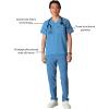 imageMembers Only Brighton VNeck Mens Scrubs Top with Pockets  Medical Scrubs for Men  Hospital Uniform  Stretch FabricCeil Blue
