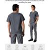 imageMembers Only Brighton VNeck Mens Scrubs Top with Pockets  Medical Scrubs for Men  Hospital Uniform  Stretch FabricGraphite