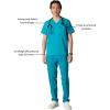 imageMembers Only Brighton VNeck Mens Scrubs Top with Pockets  Medical Scrubs for Men  Hospital Uniform  Stretch FabricTeal