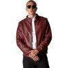 imageMembers Only Iconic Racer Faux Leather Jacket MenBurgundy