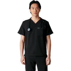 imageMembers Only Brighton VNeck Mens Scrubs Top with Pockets  Medical Scrubs for Men  Hospital Uniform  Stretch FabricBlack