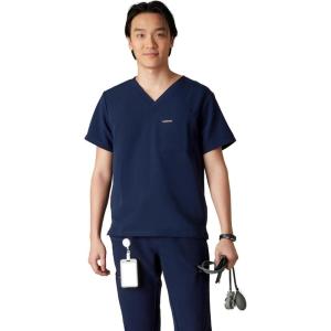 imageMembers Only Brighton VNeck Mens Scrubs Top with Pockets  Medical Scrubs for Men  Hospital Uniform  Stretch FabricNavy
