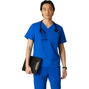 imageMembers Only Brighton VNeck Mens Scrubs Top with Pockets  Medical Scrubs for Men  Hospital Uniform  Stretch FabricRoyal Blue