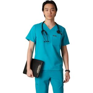 imageMembers Only Brighton VNeck Mens Scrubs Top with Pockets  Medical Scrubs for Men  Hospital Uniform  Stretch FabricTeal