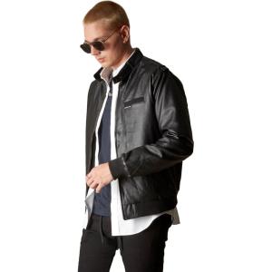 imageMembers Only Iconic Racer Faux Leather Jacket MenBlack
