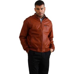 imageMembers Only Iconic Racer Faux Leather Jacket MenCognac