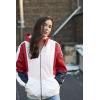 imageMembers Only Color Block Poly Taslon Zip Front for WomenPink