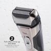 imageMembers Only Electric Razor for Men Lithium Metallic Cordless 3 Heads Rotary Shaver Precision Trimming Close Shave with Builtin Popup Trimmer IPX6 Waterproof USB Rechargeable Battery2 Blade Shaver