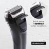imageMembers Only Electric Razor for Men Lithium Metallic Cordless 3 Heads Rotary Shaver Precision Trimming Close Shave with Builtin Popup Trimmer IPX6 Waterproof USB Rechargeable Battery2 Blade Shaver