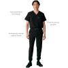 imageMembers Only London Drawstring Mens Jogger Pants Medical Scrubs Set Hospital Scrub PantsBlack