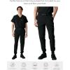 imageMembers Only London Drawstring Mens Jogger Pants Medical Scrubs Set Hospital Scrub PantsBlack