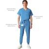 imageMembers Only London Drawstring Mens Jogger Pants Medical Scrubs Set Hospital Scrub PantsCeil Blue