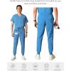 imageMembers Only London Drawstring Mens Jogger Pants Medical Scrubs Set Hospital Scrub PantsCeil Blue