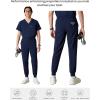 imageMembers Only London Drawstring Mens Jogger Pants Medical Scrubs Set Hospital Scrub PantsNavy