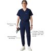 imageMembers Only London Drawstring Mens Jogger Pants Medical Scrubs Set Hospital Scrub PantsNavy