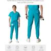 imageMembers Only London Drawstring Mens Jogger Pants Medical Scrubs Set Hospital Scrub PantsTeal