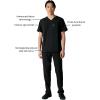 imageMembers Only Manchester VNeck Scrub Top with Pockets  Medical Scrubs for Men Hospital Uniform  Comfortable Stretch FabricBlack