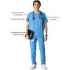 imageMembers Only Manchester VNeck Scrub Top with Pockets  Medical Scrubs for Men Hospital Uniform  Comfortable Stretch FabricCeil Blue