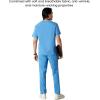 imageMembers Only Manchester VNeck Scrub Top with Pockets  Medical Scrubs for Men Hospital Uniform  Comfortable Stretch FabricCeil Blue