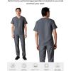 imageMembers Only Manchester VNeck Scrub Top with Pockets  Medical Scrubs for Men Hospital Uniform  Comfortable Stretch FabricGraphite