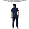 imageMembers Only Manchester VNeck Scrub Top with Pockets  Medical Scrubs for Men Hospital Uniform  Comfortable Stretch FabricNavy