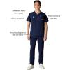 imageMembers Only Manchester VNeck Scrub Top with Pockets  Medical Scrubs for Men Hospital Uniform  Comfortable Stretch FabricNavy