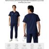 imageMembers Only Manchester VNeck Scrub Top with Pockets  Medical Scrubs for Men Hospital Uniform  Comfortable Stretch FabricNavy