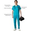 imageMembers Only Manchester VNeck Scrub Top with Pockets  Medical Scrubs for Men Hospital Uniform  Comfortable Stretch FabricTeal