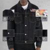 imageMembers Only Mens Looney Tunes Denim Trucker Slim Fit JacketBlack