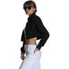 imageMembers Only Mini Cropped Jacket Women Trendy Racer JacketBlack