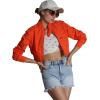 imageMembers Only Mini Cropped Jacket Women Trendy Racer JacketOrange