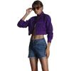 imageMembers Only Mini Cropped Jacket Women Trendy Racer JacketPurple