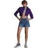 imageMembers Only Mini Cropped Jacket Women Trendy Racer JacketPurple