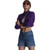 imageMembers Only Mini Cropped Jacket Women Trendy Racer JacketPurple