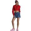 imageMembers Only Mini Cropped Jacket Women Trendy Racer JacketRed