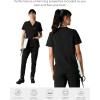 imageMembers Only Siena Double Chest ampamp Pouch Pocket Medical Scrub Top for Women Hospital UniformBlack