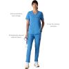 imageMembers Only Siena Double Chest ampamp Pouch Pocket Medical Scrub Top for Women Hospital UniformCeil Blue