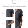 imageMembers Only Siena Double Chest ampamp Pouch Pocket Medical Scrub Top for Women Hospital UniformGraphite