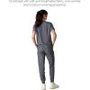 imageMembers Only Siena Double Chest ampamp Pouch Pocket Medical Scrub Top for Women Hospital UniformGraphite