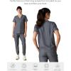 imageMembers Only Siena Double Chest ampamp Pouch Pocket Medical Scrub Top for Women Hospital UniformGraphite