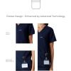 imageMembers Only Siena Double Chest ampamp Pouch Pocket Medical Scrub Top for Women Hospital UniformNavy