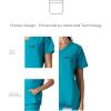 imageMembers Only Siena Double Chest ampamp Pouch Pocket Medical Scrub Top for Women Hospital UniformTeal