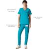 imageMembers Only Siena Double Chest ampamp Pouch Pocket Medical Scrub Top for Women Hospital UniformTeal