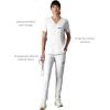 imageMembers Only Siena Double Chest ampamp Pouch Pocket Medical Scrub Top for Women Hospital UniformWhite