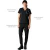 imageMembers Only Womens Bari Scrub Top with 1 Pocket Hospital UniformBlack