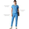 imageMembers Only Womens Bari Scrub Top with 1 Pocket Hospital UniformCeil Blue