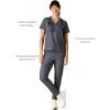 imageMembers Only Womens Bari Scrub Top with 1 Pocket Hospital UniformGraphite