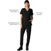 imageMembers Only Womens Cordoba VNeck Scrub Top with 5 Pocket  Medical Scrubs  Hospital Uniform Black
