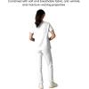 imageMembers Only Womens Cordoba VNeck Scrub Top with 5 Pocket  Medical Scrubs  Hospital Uniform White